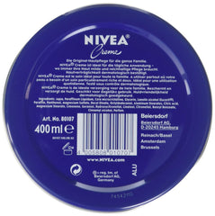 NIVEA Unscented Creme in a bathroom scene, versatile unscented moisturizer for sensitive skin.