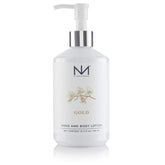 Niven Morgan Gold Hand and Body Lotion bottle front for daily hydration.