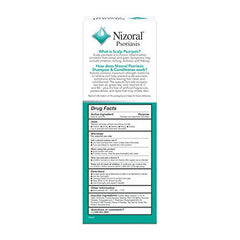 Nizoral psoriasis 2-in-1 bottle on sink demonstrating cleansing and conditioning for scalp care.