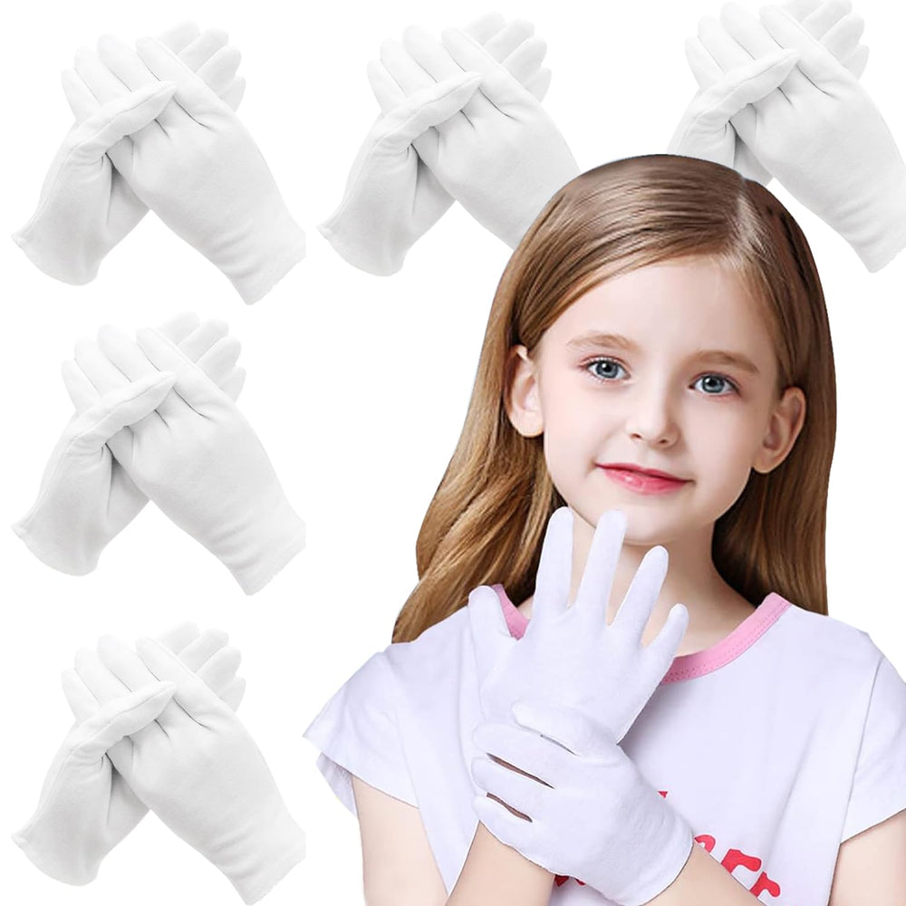NJDGF 24pcs white cotton gloves packaging for easy starter hand care kit.