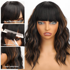 Nnzes gradient-color wig delivers dimensional color for versatile styling.