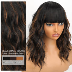 Nnzes short bob wavy wig offers natural texture for various occasions.
