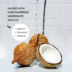 No Nothing Frizz control shine on styled frizzy hair.