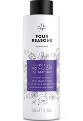 No nothing Sensitive No Yellow Shampoo bottle with unscented formula for sensitive scalps.