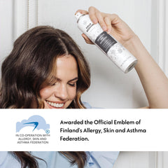 No Nothing Very Sensitive Dry Shampoo invisible finish emphasizes no white residue on light or fine hair.