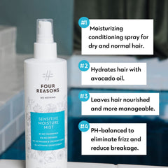 No Nothing Very Sensitive Moisture Mist spray applying to damp hair for detangling