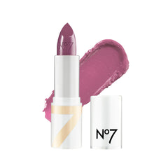 No7 lipstick Cameo front packaging showing tube and shade, brand hydration benefit