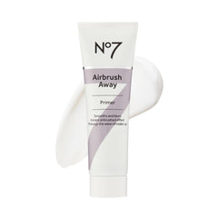 No7 Airbrush Away Primer bottle closeup showing hydrating base for makeup