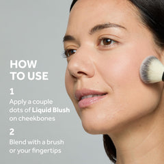 No7 applied on model cheek demonstrating natural radiant glow benefit