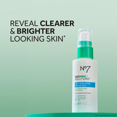 No7 label closeup highlighting AHA acids and usage instructions