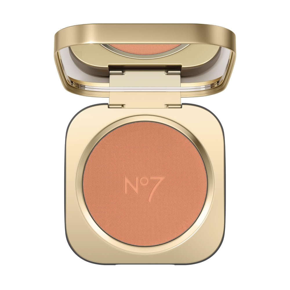 No7 front compact view showing Coral shade and sleek packaging for easy use