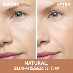 No7 texture close-up of creamy bronzer, smooth blendable finish benefit