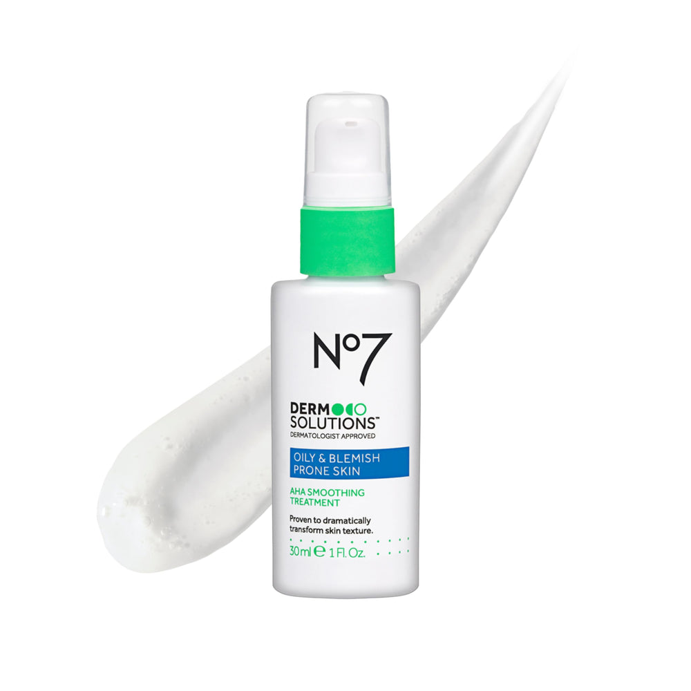 No7 front packaging showing bottle and benefits for clearer skin