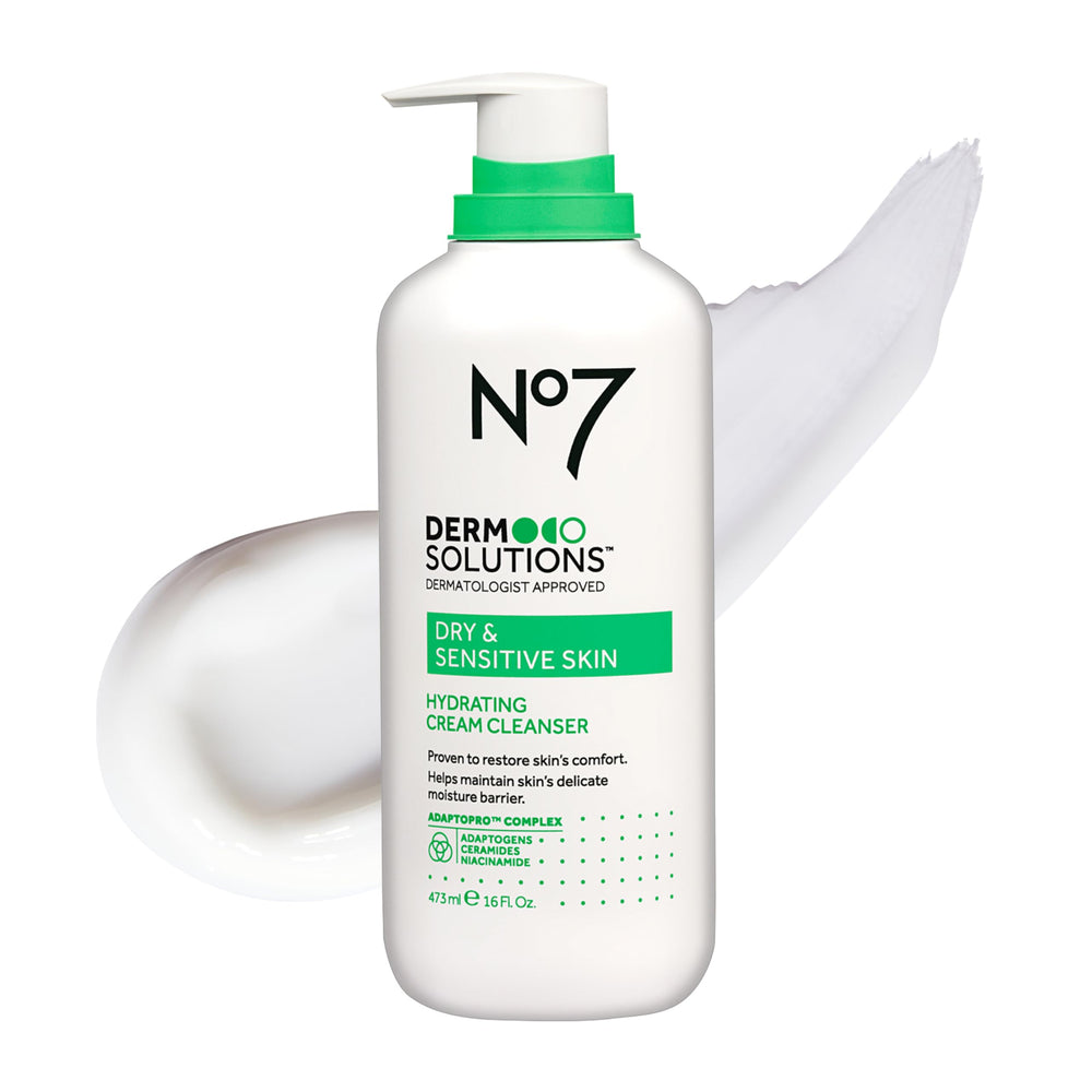 No7 front packaging showing 16 fl oz bottle and clear labeling for gentle cleansing benefit