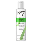 No7 front bottle showing label and clear water texture for gentle removal