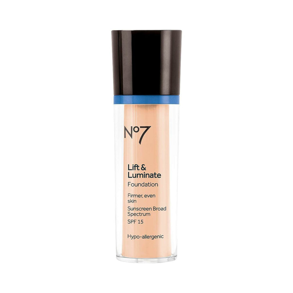 No7 front packaging showing bottle and shade detail, clear product identification and shelf-ready look