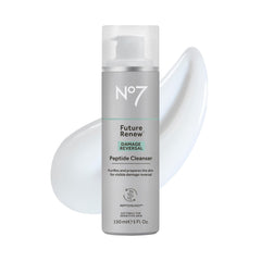 No7 Future Renew cleanser bottle front showing fragrance-free formula for daily hydrating cleanse