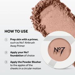 No7 Honey brush swatch showing buildup and blendability for natural color