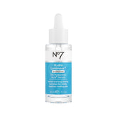 No7 HydraLuminous serum bottle shows hydration potency for plump skin