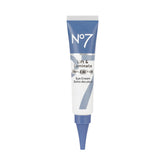 No7 Lift & Luminate cream tube close-up highlighting brightening under-eye care.
