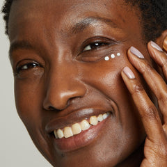 No7 Lift & Luminate silky texture close-up conveys hydration for delicate skin.