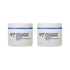 No7 Lift & Luminate triple-action jar showing fragrance-free moisturizer for firmer-looking skin