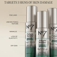 Close-up of No7 serum texture highlighting smooth hydrating formula