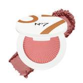 No7 front compact view showing Pomegranate shade and matte finish benefit