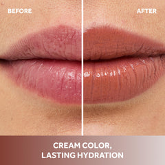 No7 bullet close-up revealing creamy tip and hydrating finish benefit