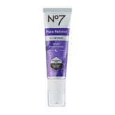 No7 Pure Retinol Night Concentrate bottle close-up for silky nighttime skincare