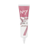 No7 Restore & Renew eye cream tube closeup, creamy texture for gentle under-eye care.