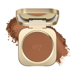 No7 compact front view showing sleek packaging and portable design benefit