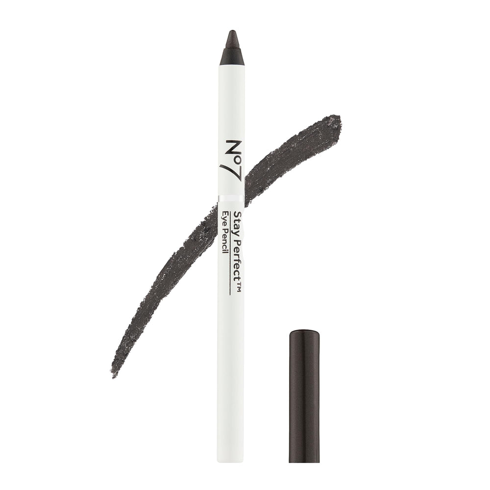 No7 black eye pencil front packaging showing sleek pencil and product name for clear purchase decision