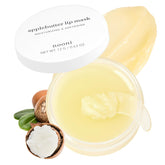 NOONI Applebutter Lip Mask jar shows overnight hydration for dry lips.
