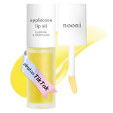 Nooni Applecoco lip oil bottle shows sleek packaging with lasting moisture.