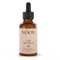 NOOR HAIR Growth Serum bottle closeup for healthier-looking hair