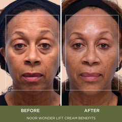 Noor Wonder Lift Cream applied to face demonstrates easy gentle blending for daily rituals