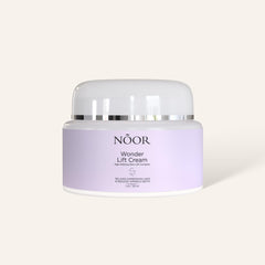 Noor Wonder Lift Cream jar closeup for anti aging skincare routine