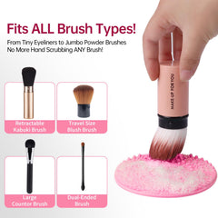 Norate makeup brush cleaner mat texture closeup highlighting ridges lift makeup residue.
