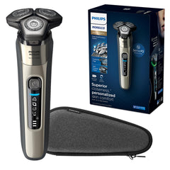 Norelco 9400 shaver ready for dry or wet use for versatile grooming