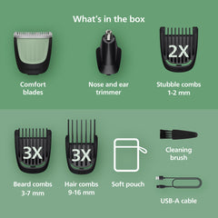 Norelco blade close-up highlighting self-sharpening steel for long-lasting precision
