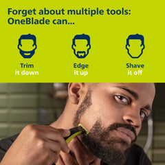 Norelco OneBlade body blade with skin guard for comfortable body grooming.