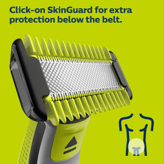 Norelco OneBlade stubble combs for even facial trim.