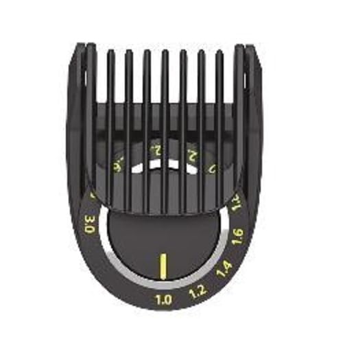 Norelco replacement 1-3mm precision comb close-up showing adjustable length for precise grooming