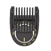 Norelco replacement 1-3mm precision comb close-up showing adjustable length for precise grooming