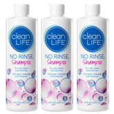 No-Rinse Shampoo pack of 3 bottles for convenient rinse-free cleansing