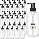 Norme empty pump bottles 8oz clear — bulk travel-ready storage solution.