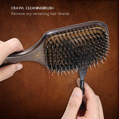Norsewood boar bristle brush cushion close-up for gentle detangling