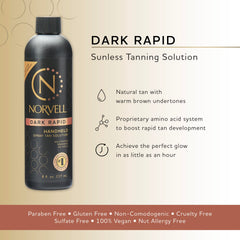 Norvell Premium Spray Tan Solution Dark Rapid spray-head shows rapid mist for even streak-free coverage