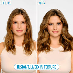 Beach Babe texturizing dry finish spray creates natural, lived-in waves